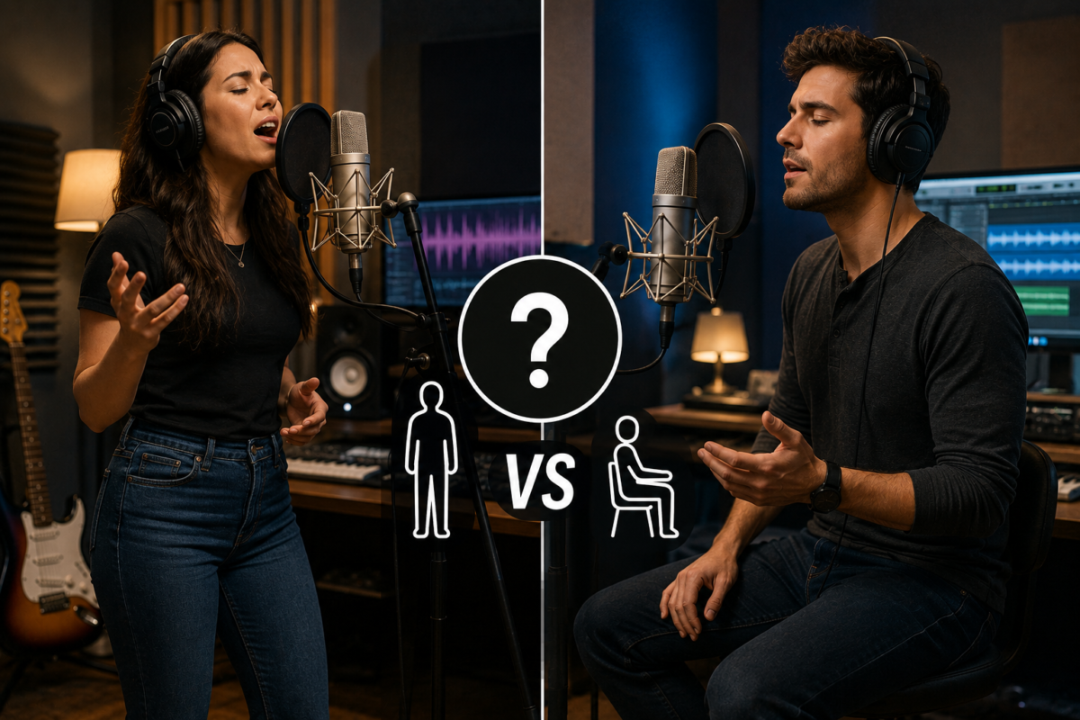 Standing vs Sitting - Studio Vocal Showdown